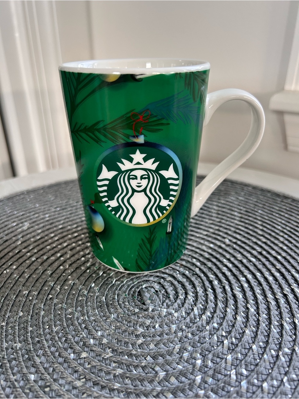 ⭐️5 bundled⭐️Starbucks 2020 Green Ceramic Holiday Mug wWhite Handle collectibl - Picture 3 of 7